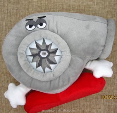 China Racing JDM Turbo Pillow Toy Without Inner Filling JDM Car Turbine Turbo Charge Pillow Plush Toys Seat Waist Cushion Backrest 35cm for sale