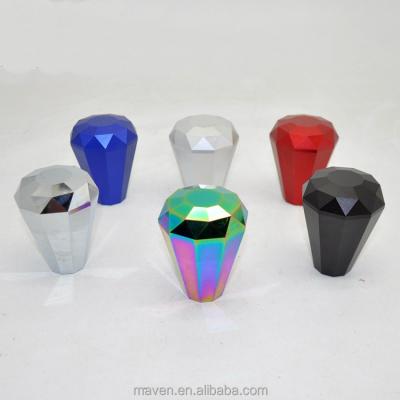 China Universal Aluminum Alloy Diamond Shape Car Shifter Lever Head Gear Shift Knob for sale