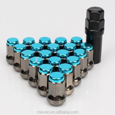 China Wheel Rim Lug Nuts 20PCS 33mm Steel Composite Wheel Rim Lug Nut With Adapter Racing Plug for sale