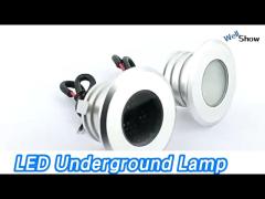 Outdoor LED Underground Lamp Steel Glass IP67 Round / Square Base