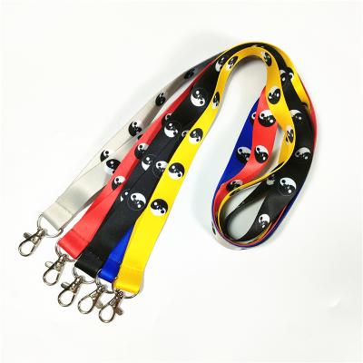 China 2021 new advertising logo heat transfer design printed lanyard anime woven lanyard silicone lanyard for sale