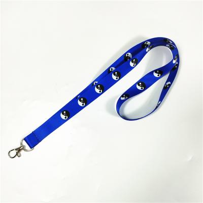 China Advertising blue with logo sublimation lanyard blank designer key chain bulk key chain white lanyard for sale