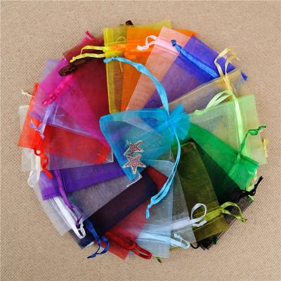 China Gift Organza Bag with Logo Custom Organza Gift Pouch Drawstring Jewelry Pouch Drawstring Jewelry Pouch for sale