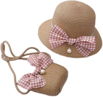 China Cute Fashion Summer Design Purse And Hat Set 2020 Fashion Wholesles Custom Cheaper Nylon Purse And Hat Set Kads for sale