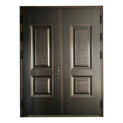 China Large Chinese Supplier Anti-theft Modern Home Door Exterior Door Panels Double Security Design for sale