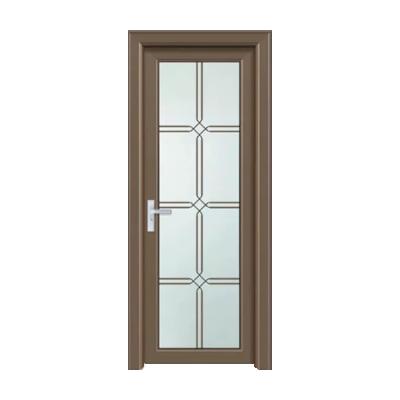 China Hot Sale Waterproof Aluminum Frame Design Glass Frosted Bathroom Door for sale