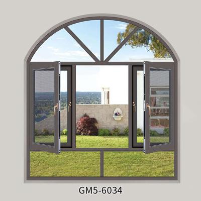 China Sliding Aluminum Bronze Color Sliding Windows Broken Bridge Windows Heat Insulation for sale