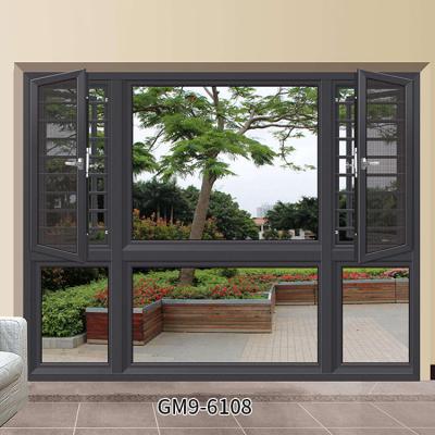 China Sliding Aluminum Profile Windows Aluminum Frame Casement Double Sliding Glass Windows for sale