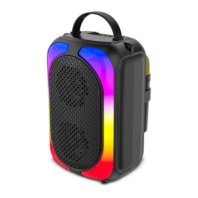 China SING-E JQS3301  Karaoke Speaker Macaron Color Dual 3 Inch RGB Lights Wireless Microphone Smart Speaker for sale