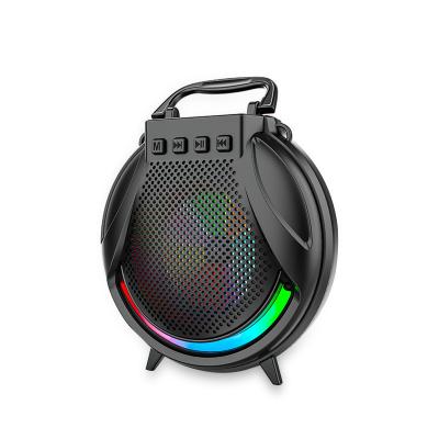 China SING-E ZQS1435 8W Outdoor Portable Led Colorful Flashing Light Foldable Loud Sound Audio Wireless Subwoofer Fm Radio Speaker for sale