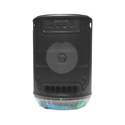 China SING-E ZQS5105 Gift Colorful LED Light Compatible USB Wireless AUX PORTABLE Woofer Speaker Wireless Amplifier for sale