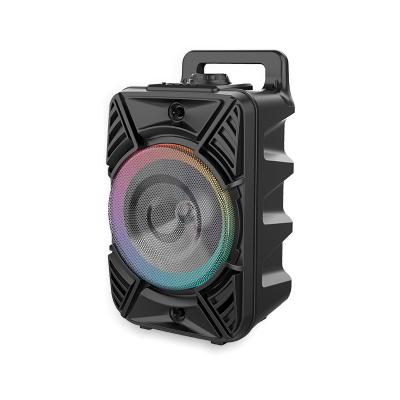 China SING-E ZQS6121 Outdoor Portable Rechargeable Rgb Led Light Super Bass Subwoofer Karaoke Mic Wireless Party Speakers for sale