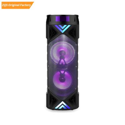 China SING-E ZQS6201 Outdoor Portable Dual 6.5 Inch Subwoofer Deep Bass RGB Flashing Lights Party DJ Karaoke Speaker for sale