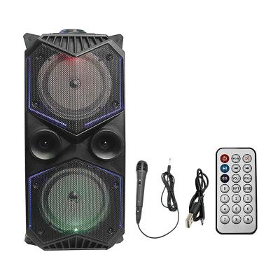 China SING-E ZQS1819 Dual 6.5 Inch Portable Subwoofer Speaker RGB Light With Display Screen Party Stage Dj Wired Mic Bt Speaker for sale