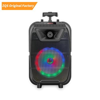 China SING-E ZQS8121 Outdoor Super Bass Led Flashing Light Portable Party Stage Dj Subwoofer Woofer Trolley Bt Speaker for sale