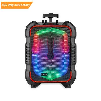 China SING-E ZQS12115 12 Inch Powered Party Dj RGB Light Outdoor Wireless Hifi Super Bass Karaoke Trolley Portable Speaker for sale