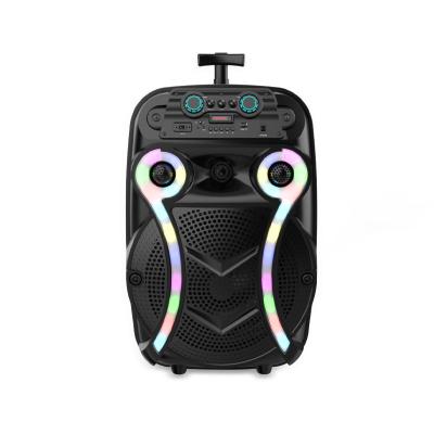 China SING-E ZQS15102 15 Inch RGB Light Outdoor Party Stage DJ Wireless MIC Karaoke Woofer Trolley Subwoofer Speaker for sale