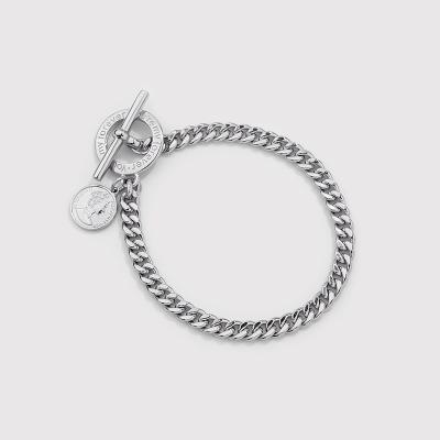 China CLASSIC Vintage 18K Coin 925 Sterling Silver Rope Shaped Minimalism Gold Plated Chain Bracelet for sale