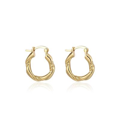 China 2022 Collection Fashion Jewelry S925 Sterling Circle Stud 18K Gold Plated Gold Plated Women's Earrings Women Minimalist Unique Silver Classic Fashion Jewelry Custom for sale