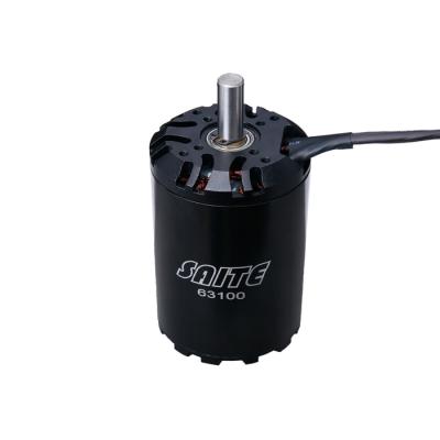 China Explosion-proof SAITE DC outrunner motor 63100 100kv 130kv 4400w brushless bldc motor for electric vehicle for sale