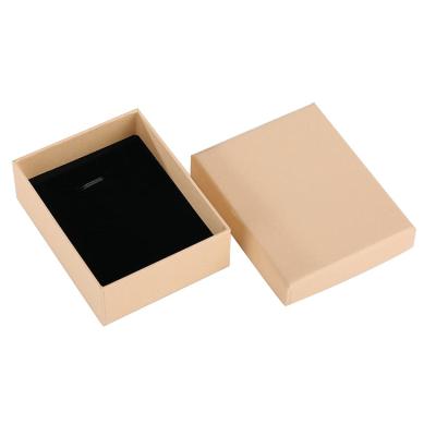 China OEM Recyclable Kraft Jewelry Packaging Box Ring Necklace Ornament Kraft Paper Jewelry Box for sale