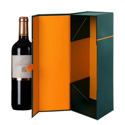 China Wholesale Custom Recyclable Luxury Paper Red Wine Glass Magnetic Single Gift Boxes Cardboard Wholesale for sale