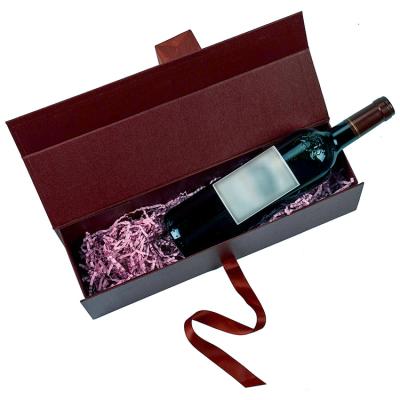 China Recyclable High Quality Custom Paper Wine Bottle Gift Box Perfect Designed Foldable Luxury Wine Gift Box for sale