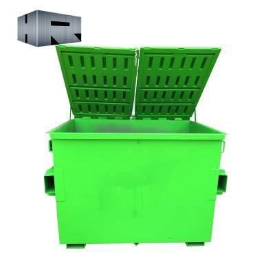 China Construction worksÂ   4CY Waste Management Recycling Rear And Side Trash Cans Front Loading Garbage Bins for sale