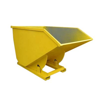 China Solid Waste Forklift Load Bin / Self Tipping Bins With Lid Available for sale