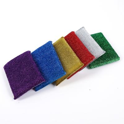 China Kitchen Factory Scrubber Stainless Steel Wire Sponge Cleaning Pad Viable Directly For Kitchen Cleaning for sale