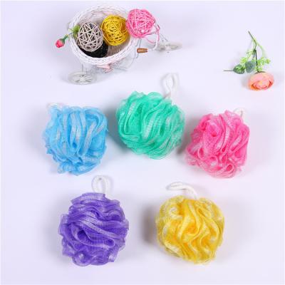 China Factory Wholesale Super Soft.Eco-Friendly Bathroom Soft Body Exfoliating Loofah Shower Ball for sale