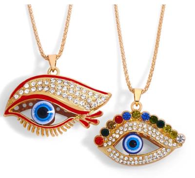 China New Design Fashion CLASSIC Women Eyes Gold Pendant Necklaces Jewelry for sale