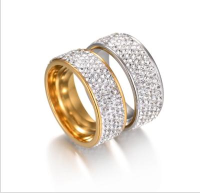 China CLASSIC Hot Crystal Ring Gold Ring Design Wedding Couple Wedding Rings For Couples for sale