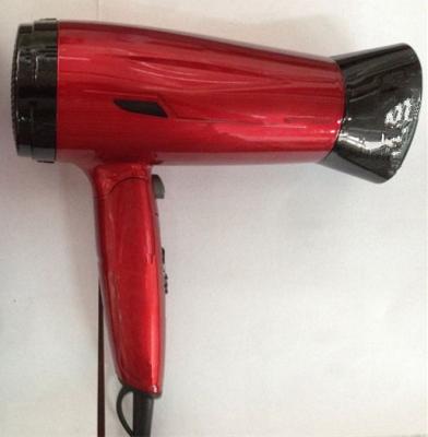 China Red Color Travel Folding Hair Dryer Lightweight , Mini Hair Dryer For Kids for sale