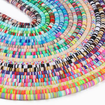 China DIY Jewelry Accessory 350pcs/Strip 6mm Mix Flat Round Polymer Clay Beads Chip Disk Loose Spacer Handmade Beads for Jewelry Making DIY Boho Bracelets for sale