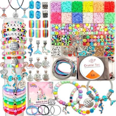 China Jewelry Making New hot beads kit 3100pcs Polymer Clay Beads for Charm Jewelry Making Kit Supplies DIY Arts Craft Jewelry Making Girls Gift for sale