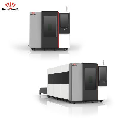 China 3000W 12000W 3015 Fiber Laser Cutting Machine Sheet And Pipe Machine Water Cooled Enclosure for sale