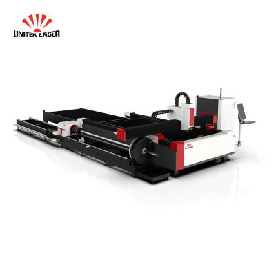 China CNC Water Cooled Open Type Laser Tube Cutter Stainless Steel Fiber Laser Cutting Machine For Tube And Plate 4015 3000W 8000W 12000WPricre for sale