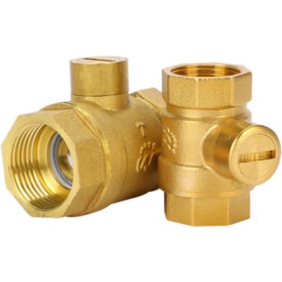 China Factory Price Brass Material High Standard Water Eco - Friendly Slotted Main Locking Valve for sale