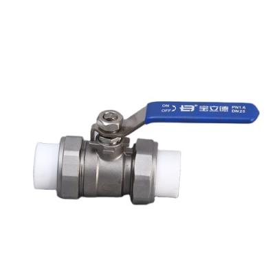 China Stainless Steel Material Low Cost Finely Processed Stainless Steel PPR Ball Valve For Water Supply for sale