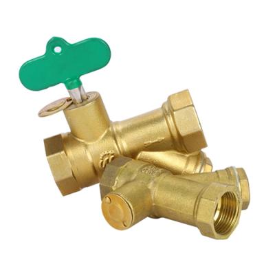 China Professional Low Cost Manual Water Filter Control Valve Cross Main Lock Filter Brass Material for sale