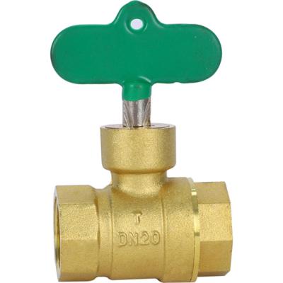 China Brass Material Hot Sale Brass Manual Normal Temperature Cross Head Locking Ball Valve For Water for sale