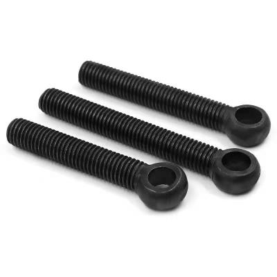 China DIN444A Steel Eye Bolts Partially Threaded 4.6 8.8 Black , Blue Galvanized for sale