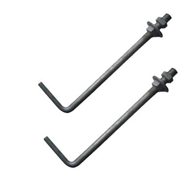 China Carbon Steel ASTM A307B A449 F1554 M8 M16 M20 M25 M36 L Type J Structural Steel Anchor Bolt for sale