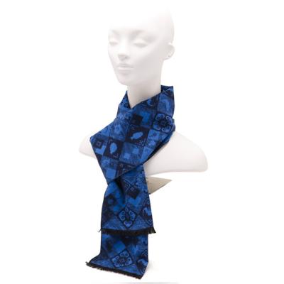 China JSMART Scarf High Quality Multiple Color Jacquard Woven Brushed Silk Long Brushed Silk Scarf for sale