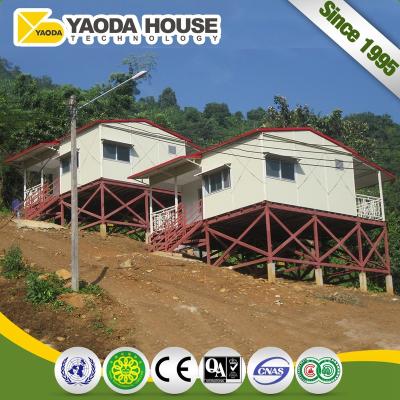 China Lowest Price Prefab Hotel Detached Prefab Houses Steel Frame Stilt House in Thailand for sale