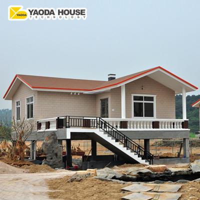 China Hot Selling Prefab Composite Hotel Beach Small Cottage House Plans Pool Prefab Duplex Vacation Garden Pool House for sale