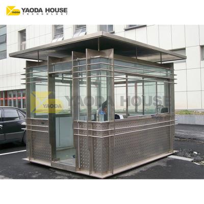 China Office Factory price removable prefab security guard house steel frame sentry kiosk for sale