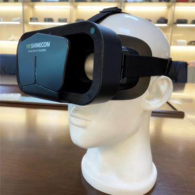 중국 ABS+Leather VR SHINECON Christmas Party Gift 2021new 7 Inch Smartphone VR Glasses For Enjoy Immersive 3D Experience 판매용