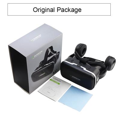 Cina ABS+Leather 2018 fashion 3d vr headset with earphone best for 4-6 inch cellphones in vendita